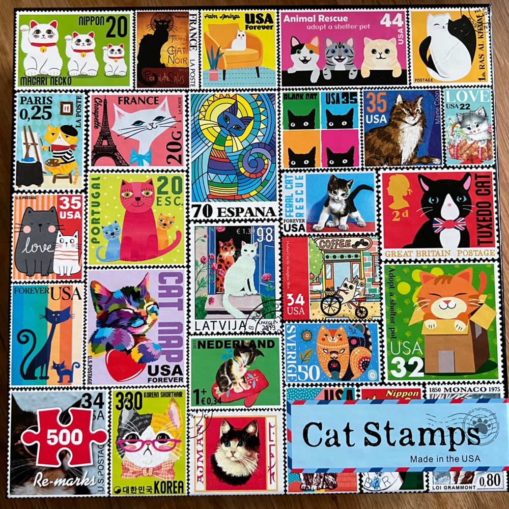 500 Piece Cat Stamp puzzle